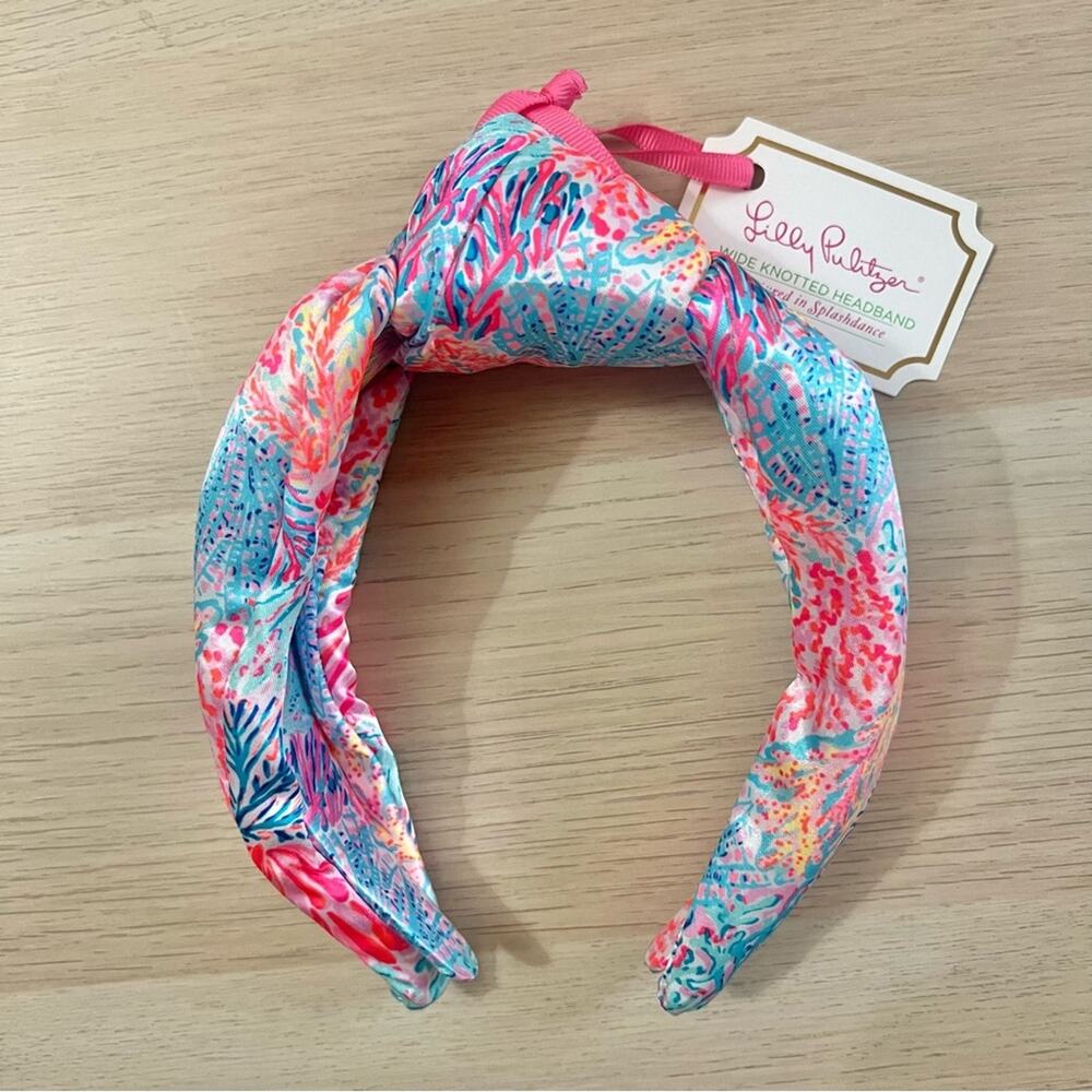 Lilly Pulitzer Wide Knotted Headband Covered in Splashdance